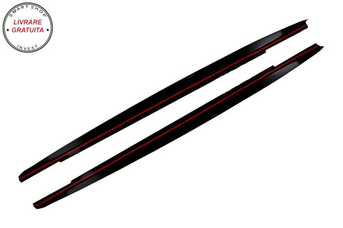 Extensii Praguri Laterale BMW Seria 5 G30 G31 (2017+) M Design Negru Lucios- livrare gratuita