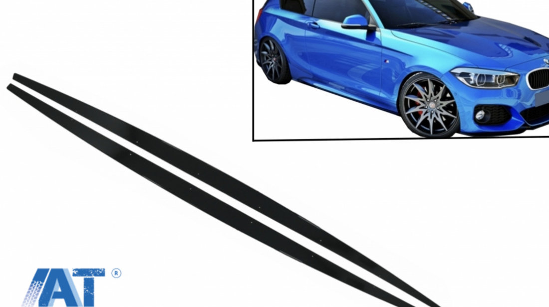 Extensii Praguri Laterale compatibil cu BMW 1 Series Hatchback F20 F21 (2011-2019) M-Performance Design Negru Lucios