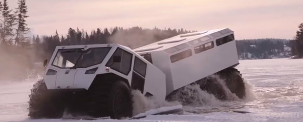 Fa cunostinta cu SHERP THE ARK, off-roaderul extrem care trece printr-un lac inghetat ca si cutitul prin branza