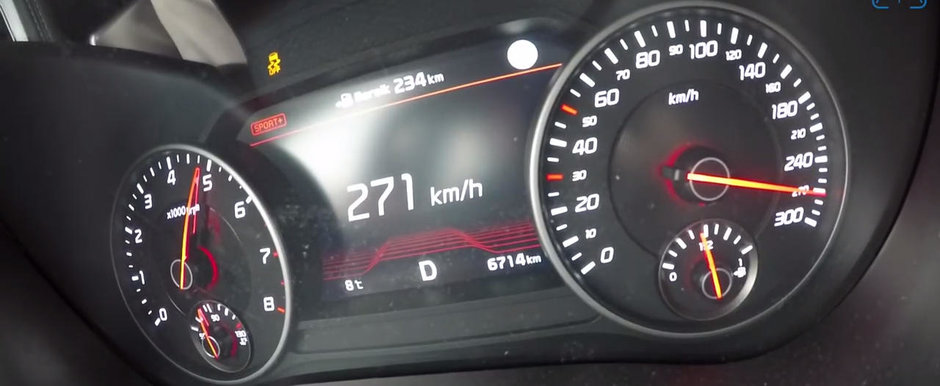 Face 4,9 secunde pana la suta si atinge 270 km/h. VIDEO onboard cu noua masina de 370 CP de la Kia