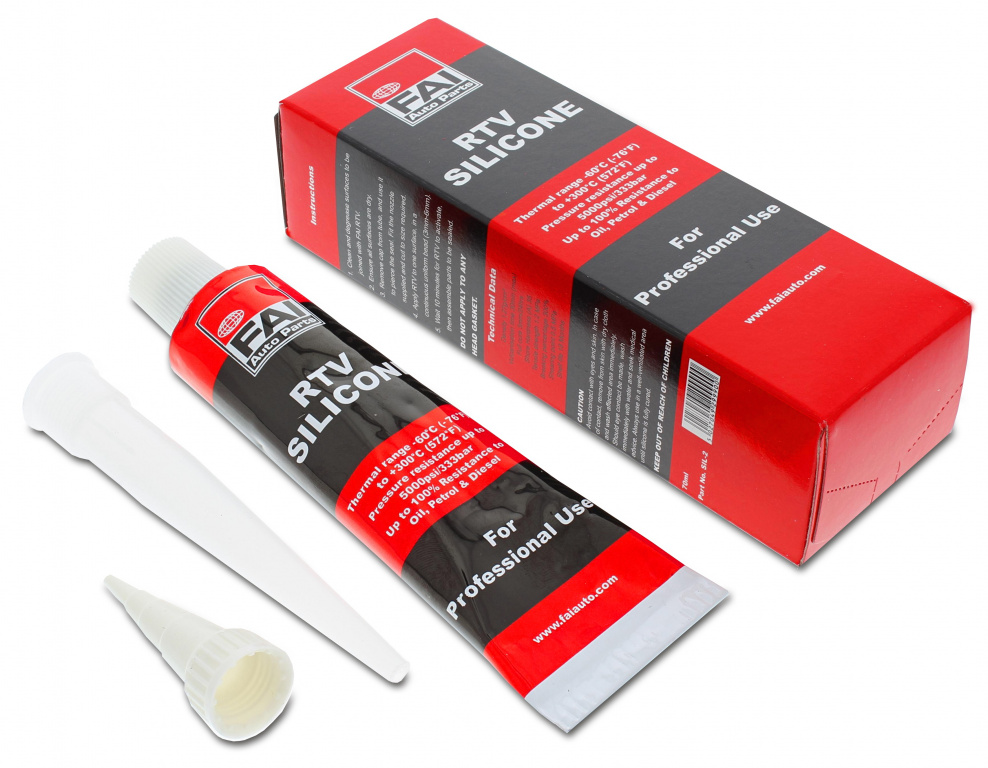 Fai Silicon Etansare Negru -60°C +300°C 70ML SIL-2