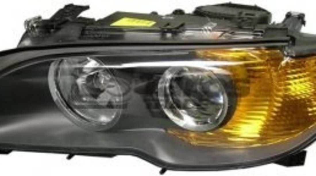 Far cu xenon negru semnal galben stanga BMW Seria 3 coupe/cabrio E46 03/06
