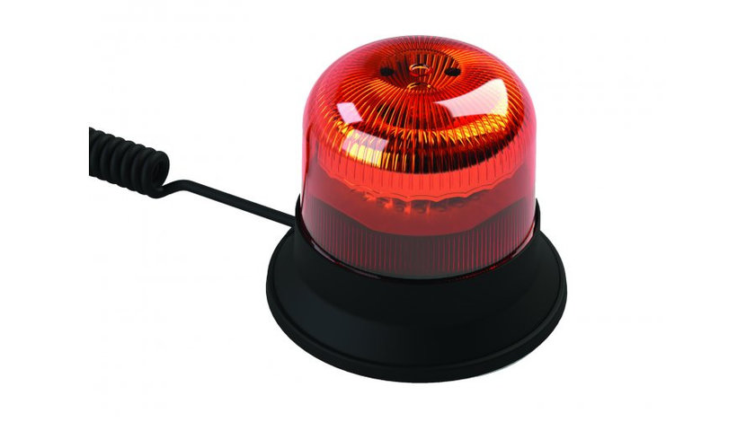 Far De Avertizare Hor 110a, Pentru Magnet, Led 12/24 V (mod Flash, Cu Cablu Spiralat 2x0,75 Mm2, Lungime 4 M) Amio LDO 2667