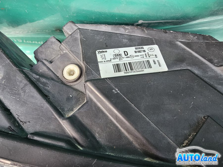 Far Dreapta 9816827180 Cu Led 90099365 Peugeot RIFTER 2018