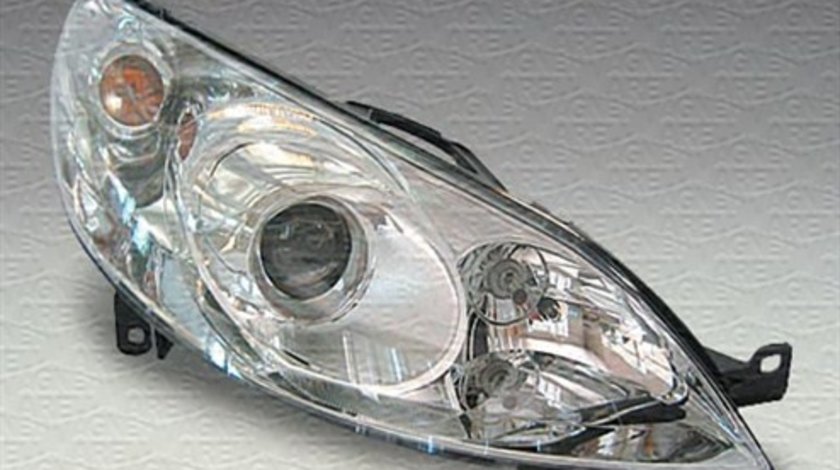 Far dreapta (D2S/H7, reglaj electric, cu motoras, fundal cromat) PEUGEOT 407, 407 SW