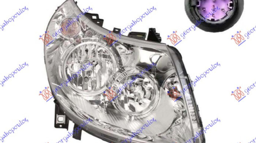 Far Dreapta Electric H7/H15 Drl 2012- Fiat Ducato 2006-2007-2008-2009-2010-2011-2012-2013-2014