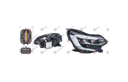 Far dreapta FULL LED PURE VISION Renault Captur 2 2020- NOU 260101785R 260104096R HELLA