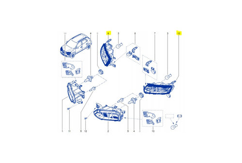 Far dreapta LUMINA ZI Dacia Spring NOU 266008993R OE