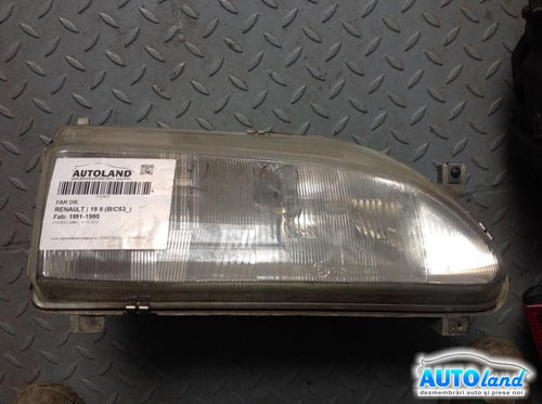 Far Dreapta Model cu 2 Becuri Renault 19 II B/C53 1991-1995