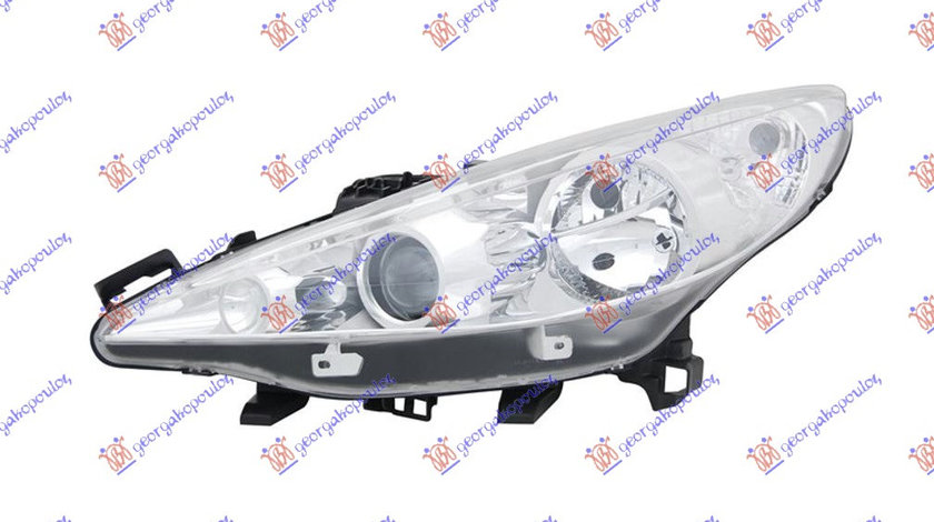 Far Electric Cu Proiector Stanga Peugeot 207 An 2006 2007 2008 2009 2010 2011 2012 2013 2014