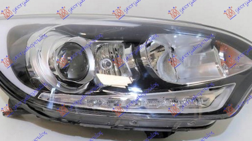 Far Electric Dreapta W/LED DRL Kia Rio 2011 2012 2013 2014