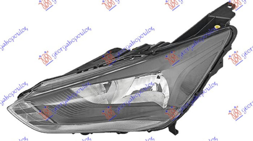 Far Electric Halogen Negru Stanga Ford Focus C-MAX 2014 2015 2016 2017 2018 2019 2020 2021