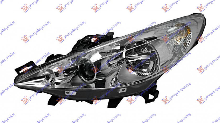 Far Electric Halogen Stanga Peugeot 207 An 2006 2007 2008 2009 2010 2011 2012 2013 2014