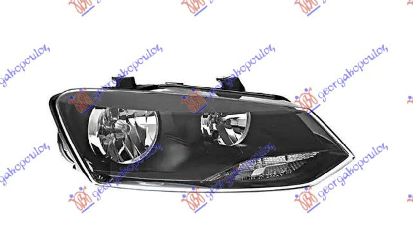 Far Electric Negru Dreapta VW Polo 2009 2010 2011 2012 2013 2014