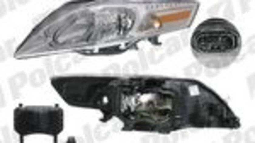 Far Ford Mondeo (BA7) 03.2007-02.2015 , TYC stanga fata, tip bec H1+H7+PY21W+W5W, cu motoras, versiuni fara lumini de zi, cu lumini de parcare Kft Auto