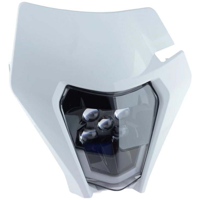 Far Led Si Carenaj Fata Pentru Motociclete Cross, Enduro, Supermoto Cu Faza Scurta Si Lunga Alb HAL437