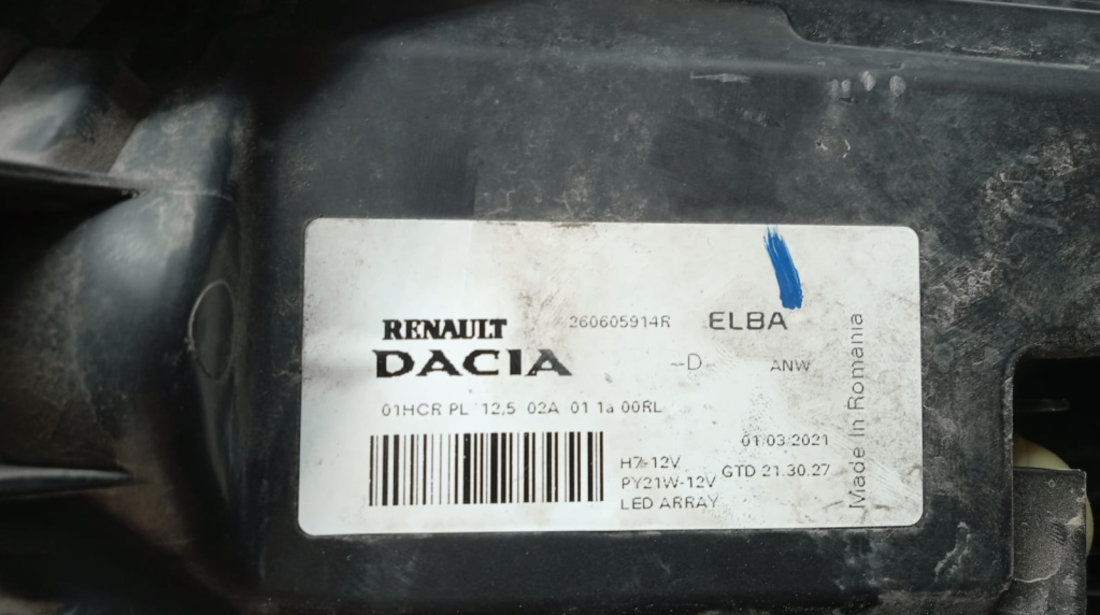 Far stanga 260605914r Dacia Jogger [2021 - 2022]