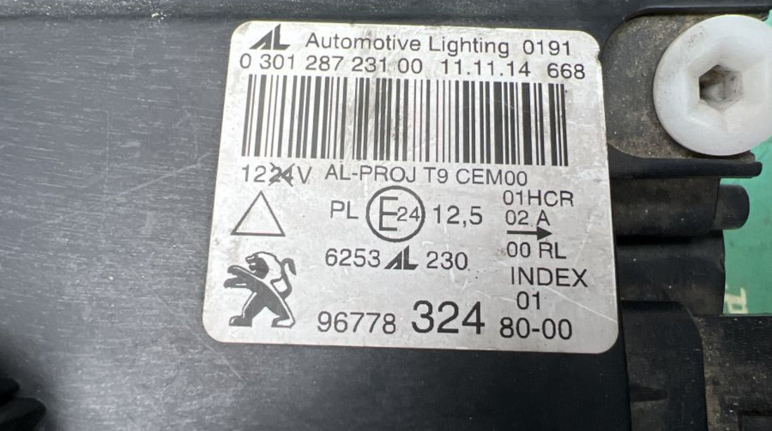 Far Stanga 9677832480 2013-, cu Unitate Comanda Led,ureche Reparata Peugeot 308 4A ,4C 2007