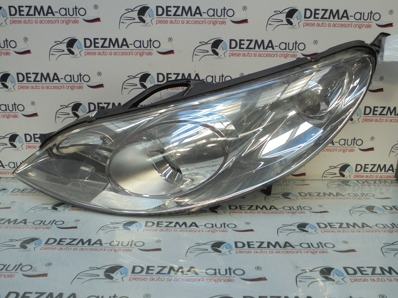 Far stanga cu lupa 9656669080, Peugeot 407 (6D)