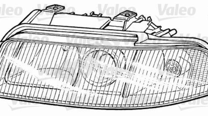 Far stanga (D2S/H7, reglaj electric, fundal cromat) AUDI A4 1998-2001