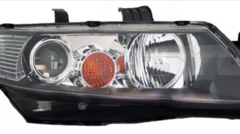 Far stanga (H1, reglaj electric, fundal negru/insertii crom, fundal portocaliu) HONDA ACCORD 2002-2005