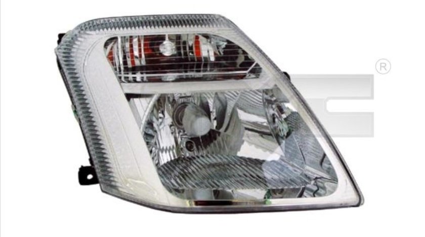 Far stanga (H4, electric, cu motoras, fundal cromat) CITROEN C2 dupa 2003