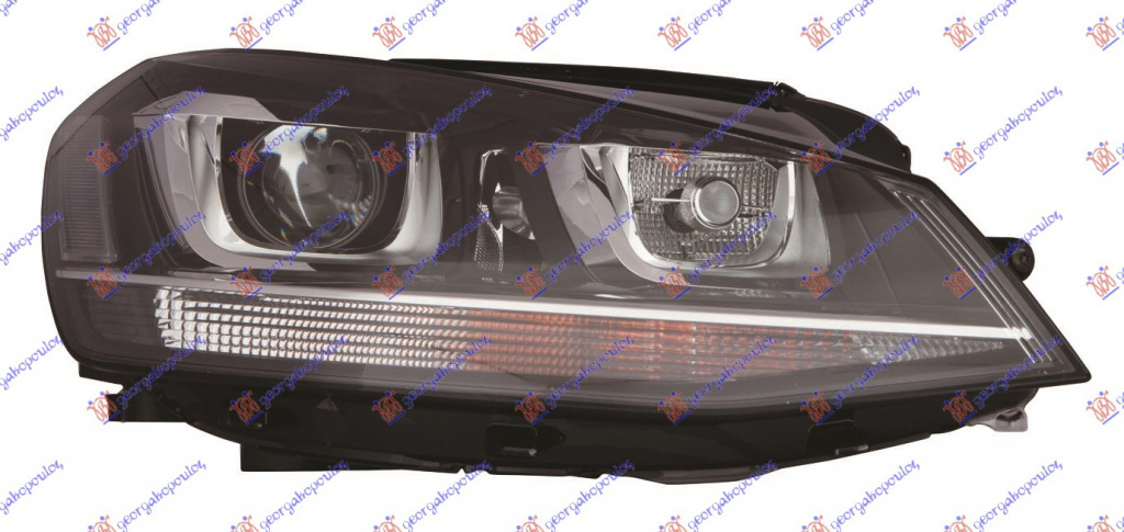 Far Xenon - Vw Golf Vii 2013 , 5g1941040