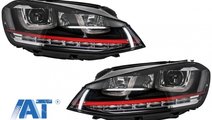 Faruri 3D LED compatibil cu VW Golf 7 VII (2012-20...