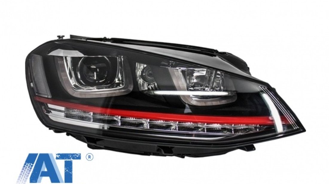 Faruri 3D LED compatibil cu VW Golf 7 VII (2012-2017) R20 GTI Design Semnal Dinamic LED