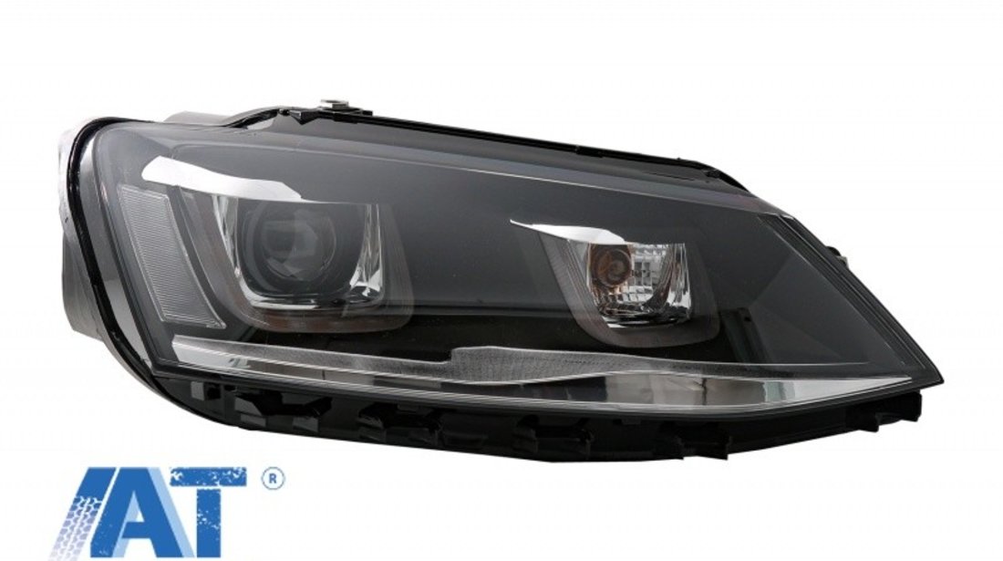 Faruri 3D LED compatibil cu VW Jetta Mk6 VI (2011-2017) GTI U Bi-Xenon Design