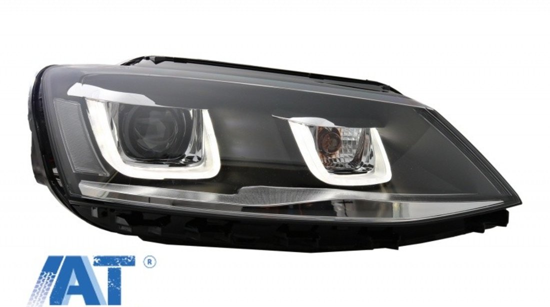 Faruri 3D LED compatibil cu VW Jetta Mk6 VI (2011-2017) GTI U Bi-Xenon Design