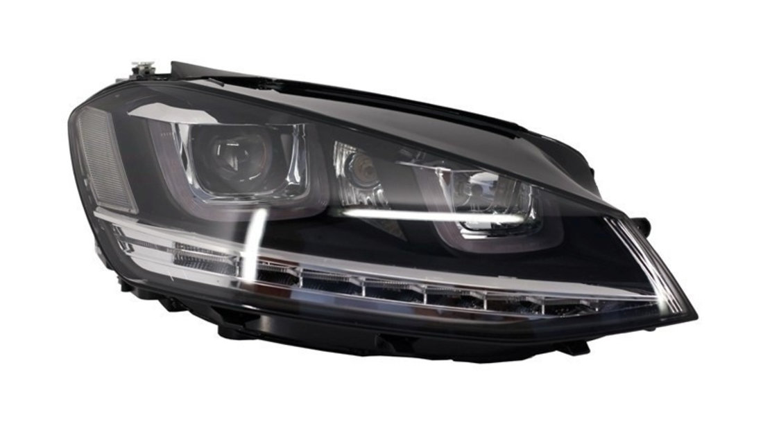 Faruri 3D LED Volan Dreapta compatibil cu VW Golf VII (2012-2017) R-Line LED Semnalizare Dinamica HLVWG7RLLEDFWRHD