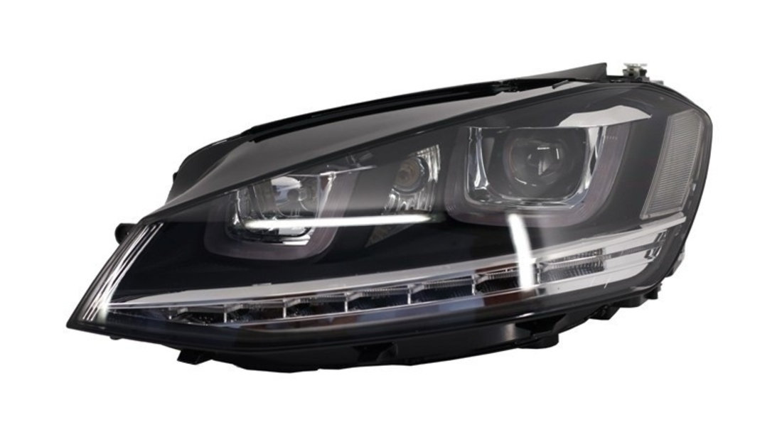 Faruri 3D LED Volan Dreapta compatibil cu VW Golf VII (2012-2017) R-Line LED Semnalizare Dinamica HLVWG7RLLEDFWRHD