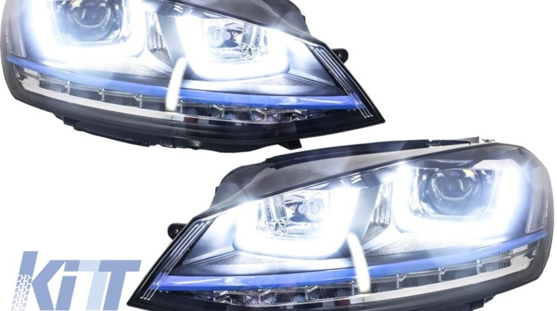 Faruri 3D LED Volkswagen Golf 7 VII (2012-up) GTE Design Semnal LED