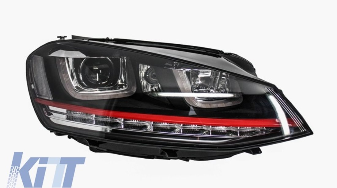 Faruri 3D LED Volkswagen Golf 7 VII (2012-up) R20 GTI Design Semnal LED