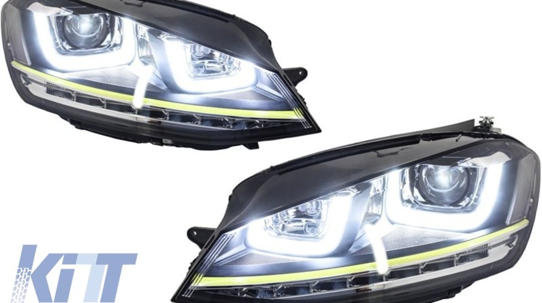 Faruri 3D LED Volkswagen Golf 7 VII (2012-up) R400 Design Semnal LED