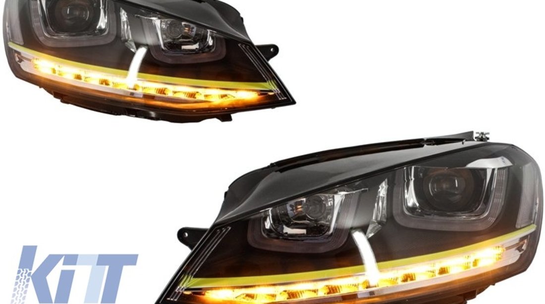 Faruri 3D LED Volkswagen Golf 7 VII (2012-up) R400 Design Semnal LED