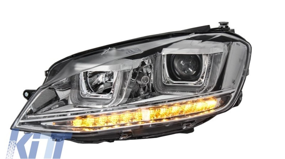 Faruri 3D LED Volkswagen Golf VII (2012-up) R-Line Chrome