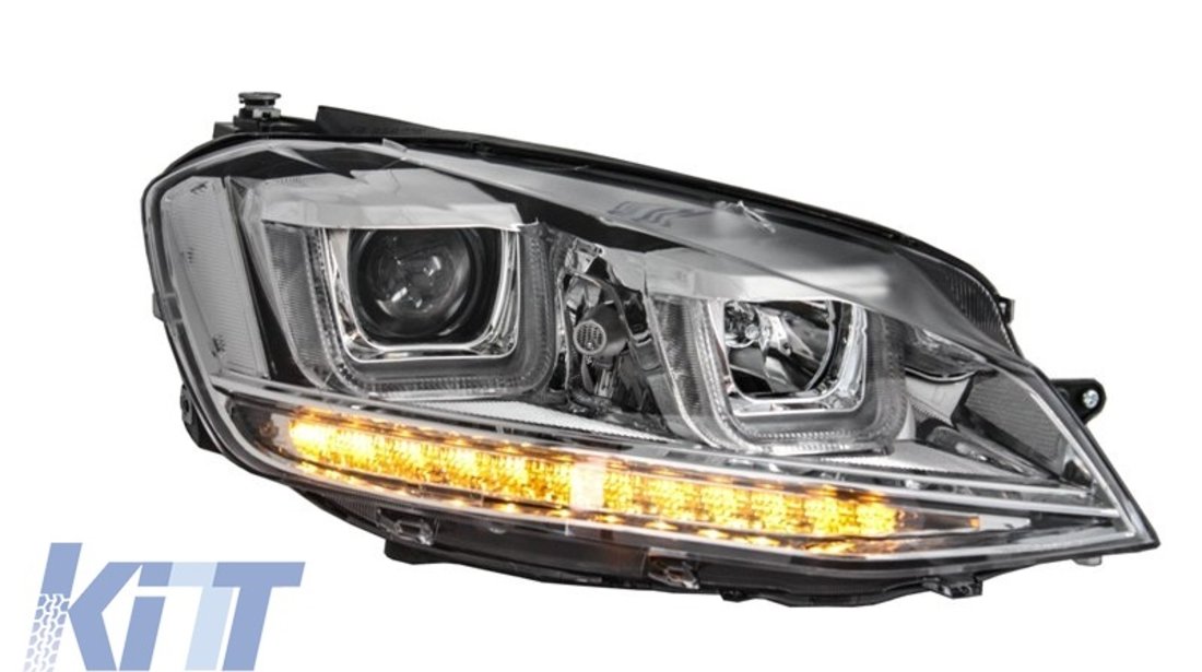 Faruri 3D LED Volkswagen Golf VII (2012-up) R-Line Chrome