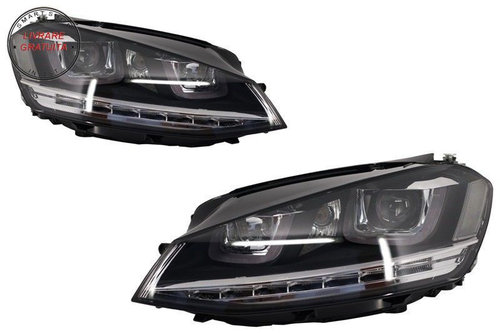 Faruri 3D LED VW Golf VII (2012-2017) R-Line LED Semnalizare Dinamica- livrare gratuita