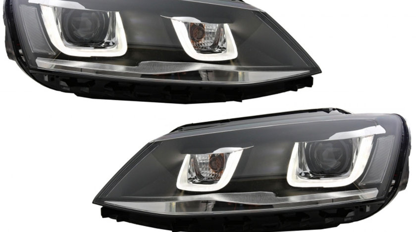 Faruri 3D LED VW Jetta Mk6 (11-17) GTI U Design