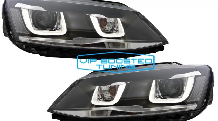 Faruri 3D LED VW Jetta Mk6 VI (2011-2017) GTI 3D U Design