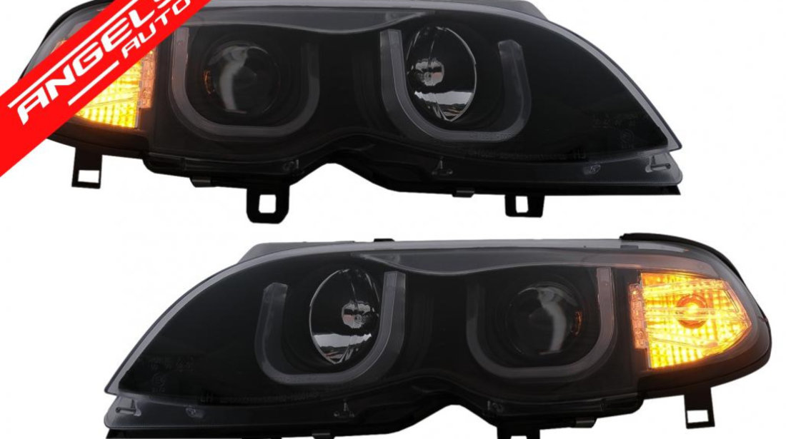 Faruri 3D U LED Angel Eyes BMW Seria 3 E46 Facelift (09.2001-03.2005)