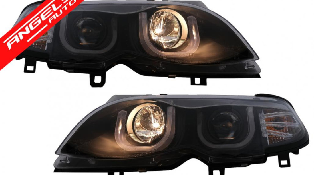 Faruri 3D U LED Angel Eyes BMW Seria 3 E46 Facelift (09.2001-03.2005)