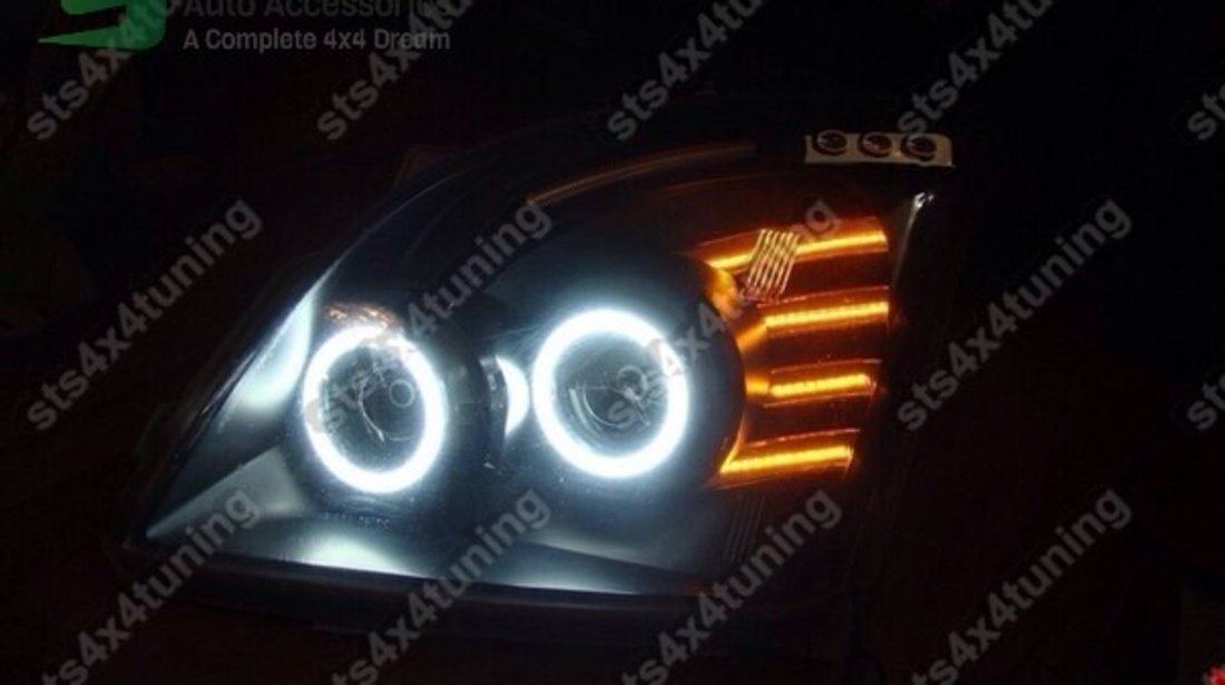 FARURI ANGEL EYE TOYOTA LAND CRUISER PRADO FJ120 2003-2009 CU LUPA SI LED [V1]