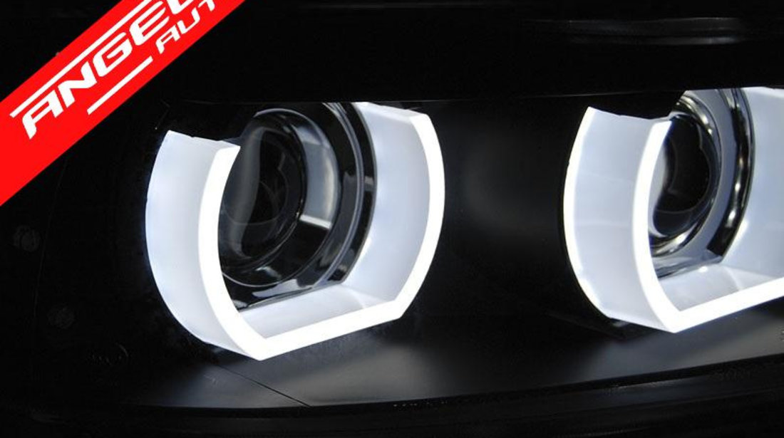 Faruri Angel Eyes 3D BMW Seria 3 E90/E91 2009-2011 Xenon AFS