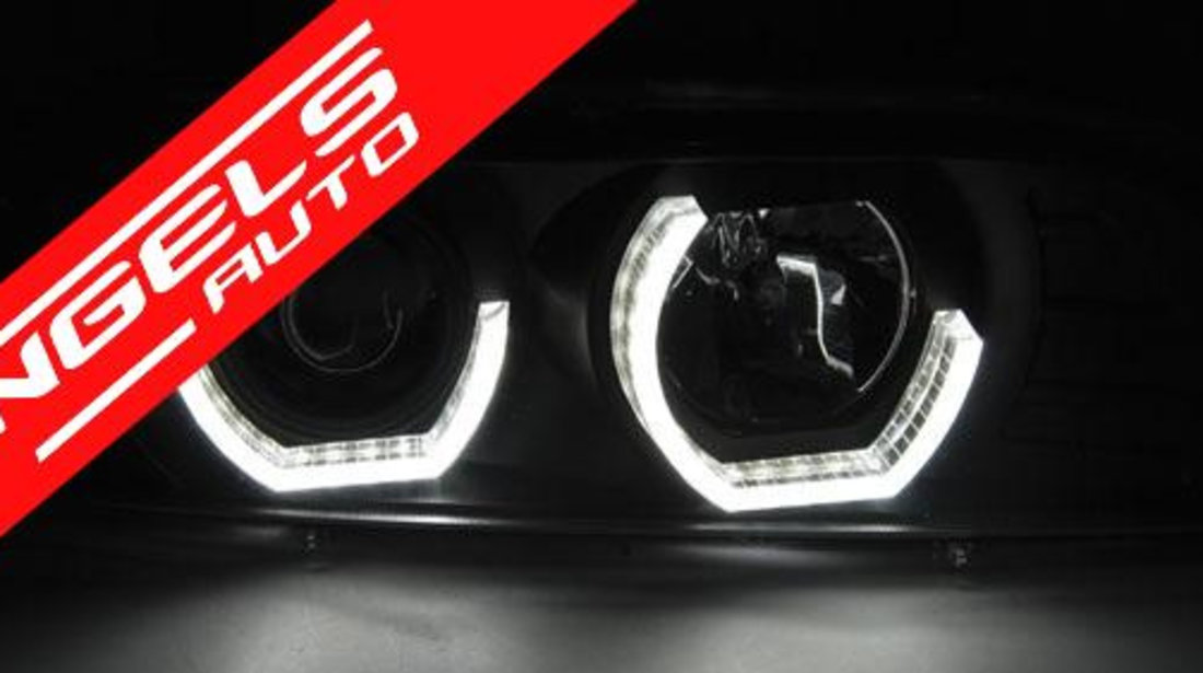 Faruri ANGEL EYES 3D BMW Seria 5 E39 95-03 Negru