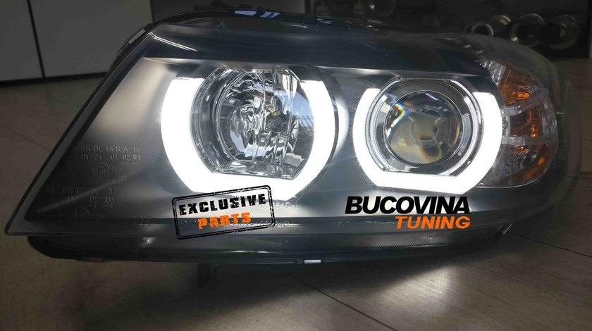 FARURI ANGEL EYES 3D LED BMW E90/ E91 (05-11) BLACK