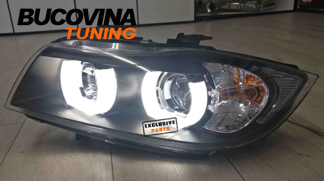 FARURI ANGEL EYES 3D LED COMPATIBILE CU BMW E90/E91 (05-11) BLACK