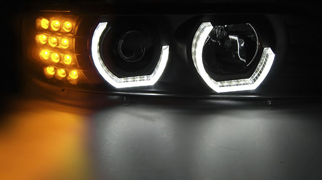 Faruri Angel Eyes 3D LED compatibile cu BMW Seria 5 E39